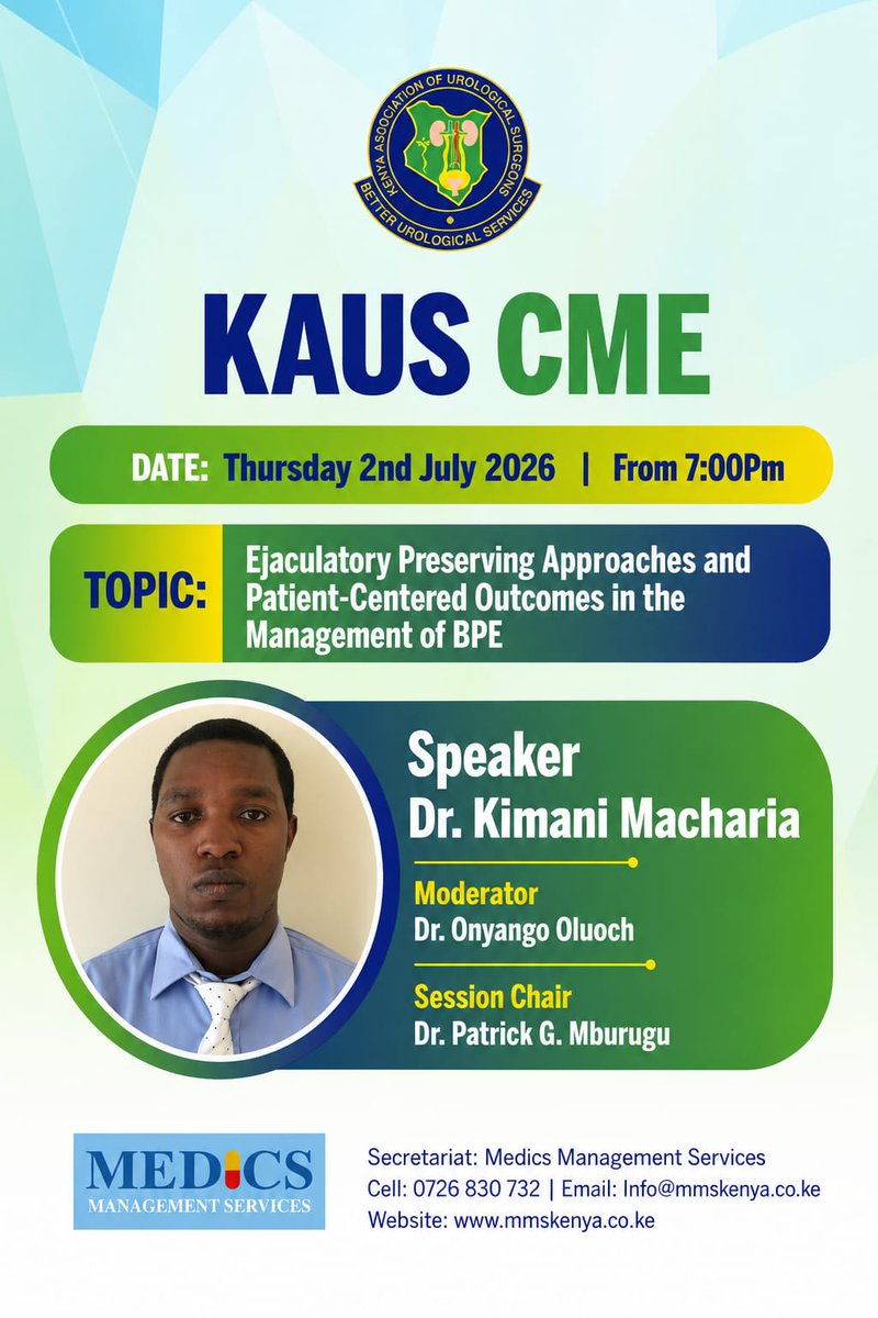KAUS_1's tweet photo. KAUS is inviting you for a CPD Accredited Virtual CME as per the details below: 

Register in advance for this meeting:

https://t.co/cixh4sWM1u https://t.co/TjxWKa3h2X