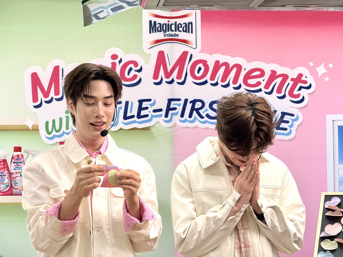 MagicleanTH's tweet photo. พี่เติ้ล น้องเฟิร์สวัน มาเจอทุกคนแล้วน้าา  💚🩷​☔#MagicleanxTleFirstone 

#มาจิคลีน #ชีวิตติดขัดขจัดด้วยมาจิคลีน #เติ้ลเฟิร์สวัน #TleFirstone https://t.co/5jmavzyv9s