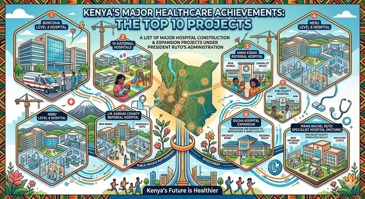 dapassing_star's tweet photo. @GathogoBMwangi Top 10 health facilities Ruto will have done in his 1st term https://t.co/tdEP880QWP