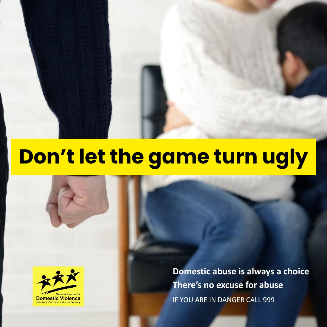 NCDV_Official's tweet photo. A football result should never become a reason for intimidation, threats, abuse or violence.
Whether your team wins, loses or draws, everyone deserves to feel safe in their own home. https://t.co/huBF3das9y