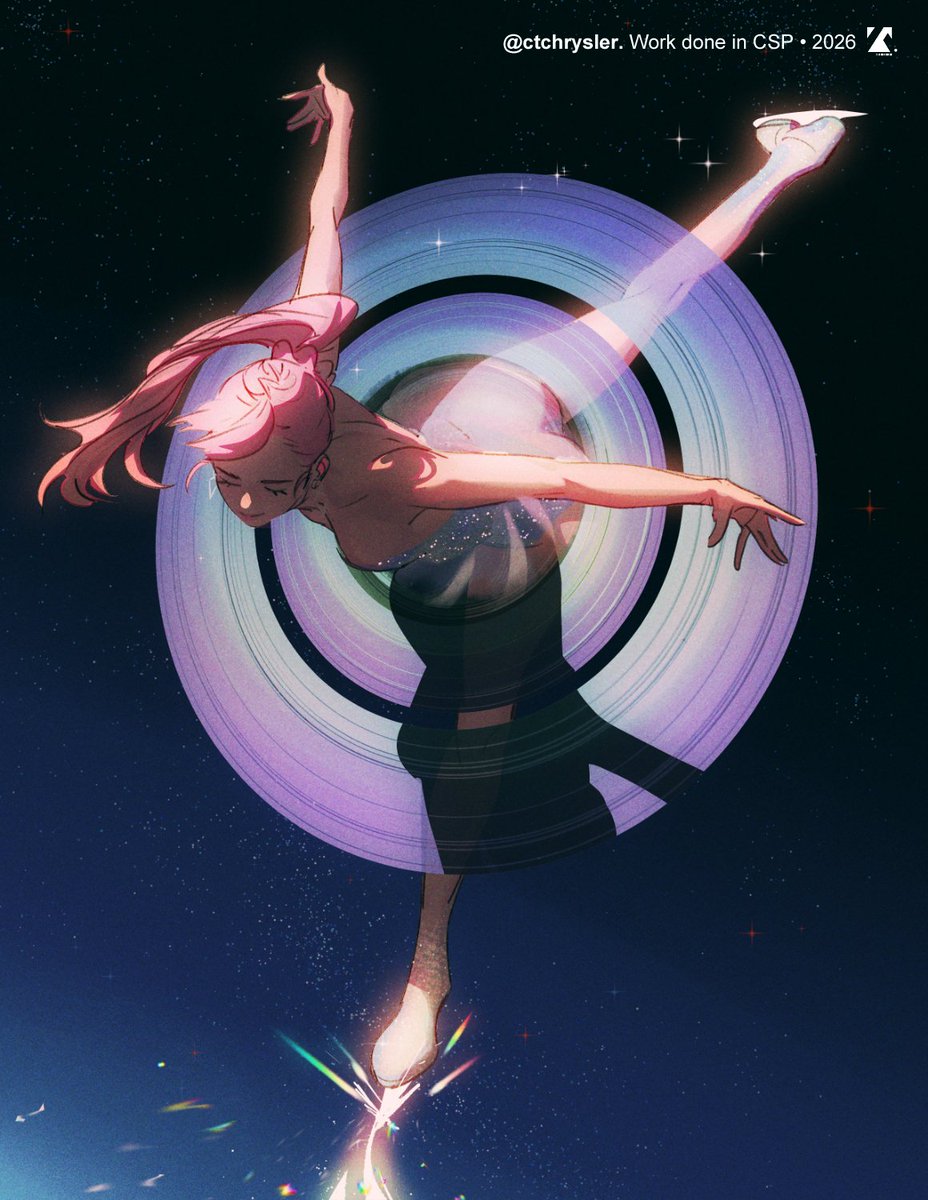ctchrysler_'s tweet photo. 6.30 - Annie's 15 now! Had an idea of a celestial skater with rings like saturn that I thought would be fun to draw 🪐⛸️ https://t.co/VSF2DOyzXa