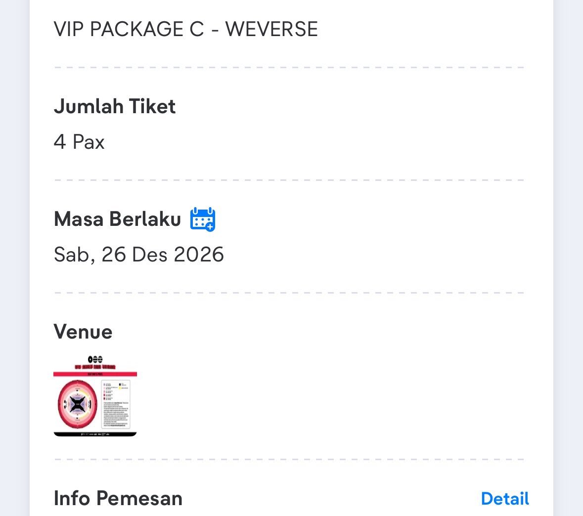 FcRestartColom1's tweet photo. BTS WORLD TOUR ‘ARIRANG' IN JAKARTA TICKET. 

DAY 2/3
💓Cat 1/2/3

DAY 1
💗Platinum Tribune

Day 3 
💗Platinum Tribune

✅fullpayment
✅Inter fans 

💌 If you are interested, please dm me

WTS TIKET BTS JKT ARIRANG

 #BTS #BTS_ARİRANG #BTS_WORLDTOUR_ARIRANG_JAKARTA https://t.co/scRsWOA9kK