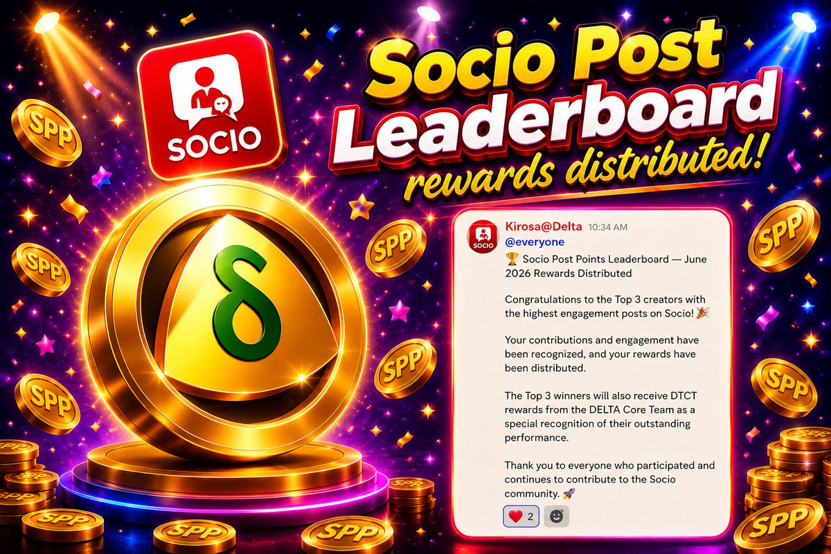 Stablecoindelta's tweet photo. Congratulations to the winners for securing the prize for the highest engagement posts on Socio! Deltakim rewards its users for their valuable effort. Winners will also receive DTCT along with SPP points for their performance. 
#CommunityDriven 
#DigitalCurrency 
@TheDeltaKim https://t.co/iJQMRMlhYH