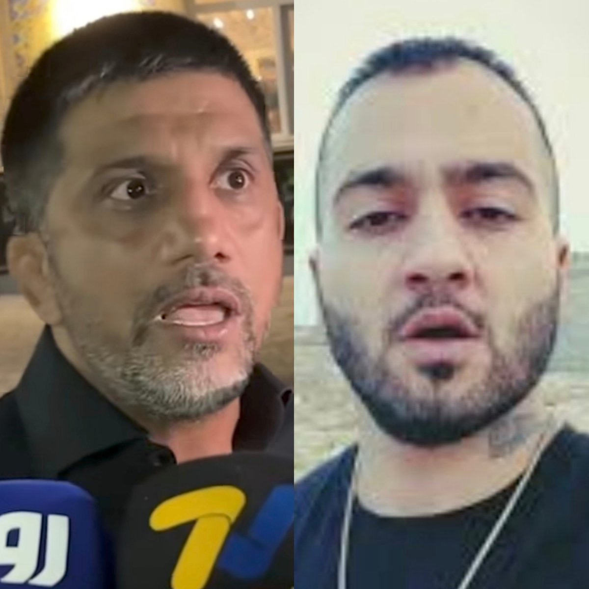 bikhodajesii's tweet photo. این دو نفر هیچ فرقی باهم ندارند، هر دو آدم فروشند و مزدور جمهوری اسلامی و گوه خوه پهلوی https://t.co/IVJPZNXNts