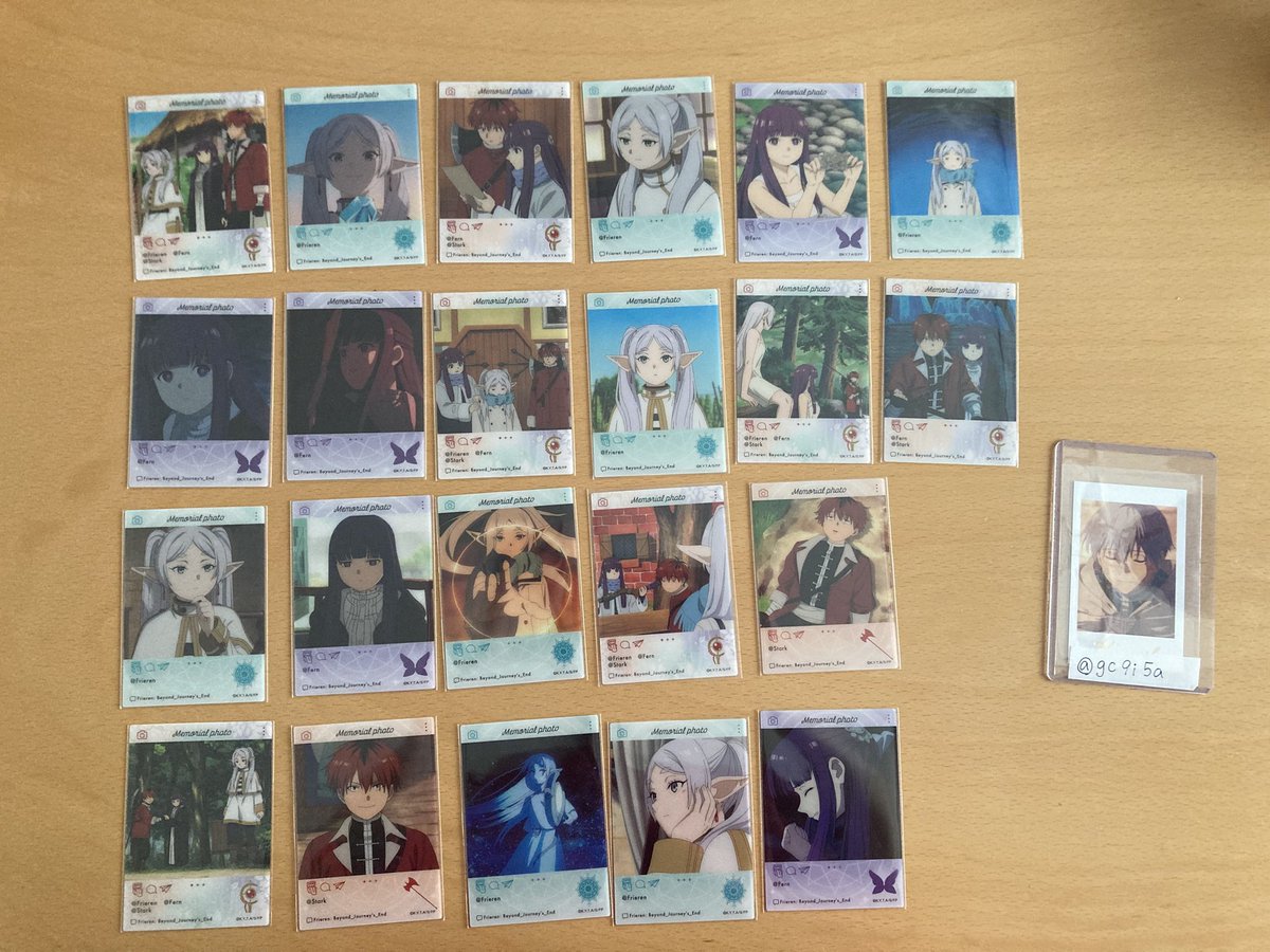 gc9i5a's tweet photo. 【交換　譲渡】葬送のフリーレン　emoca エモカ

譲　画像1  、2.3枚目の💕
求　画像2.3👑or定価＋送料

過去弾との交換で難しいかと思いますが、よろしくお願いします https://t.co/DfeHNkAYk0