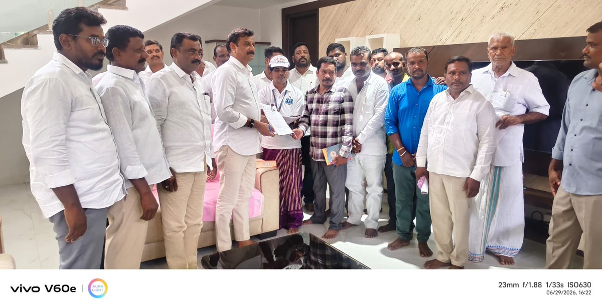 Collector_SDPT's tweet photo. Enumeration Form handed over to Sri Hon’ble MLA, Dubbak Assembly Constituency, by the BLO at his residence on 29.06.2026 during the Special Intensive Revision drive @CEO_Telangana #SIR #electoralroll @ECISVEEP @ECI https://t.co/i6lwjNJjhu