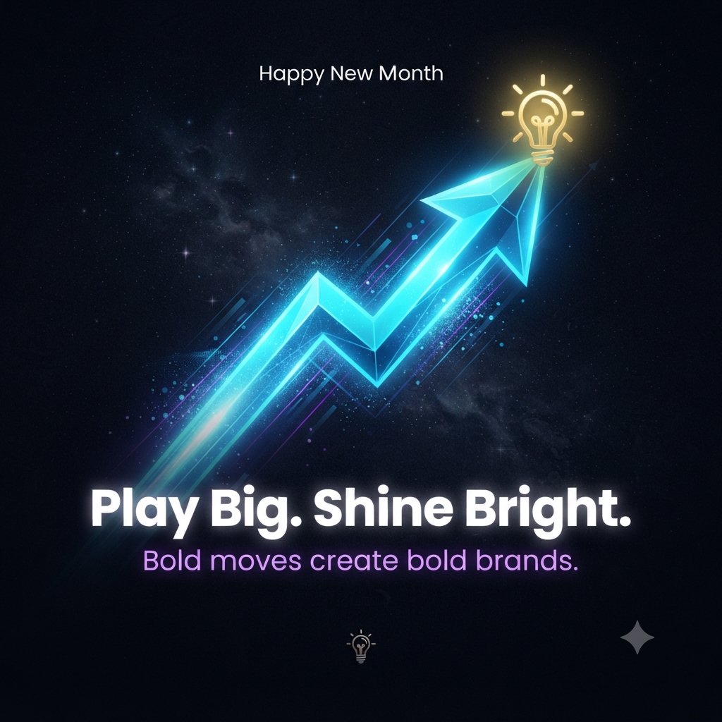 Capital_johzie's tweet photo. Happy New Month. 🔥

Play big. Shine bright.

Bold moves create bold brands.

What's ONE bold move you're making this month? 👇

#DigitalBulbCreative #BrandDesign #BoldMoves https://t.co/JQRsJCdq1W