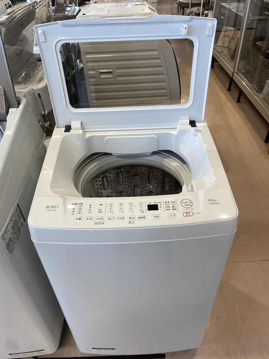 ヤマダ電気 全自動洗濯機 9kg YWM-TV90L 25年製 ヤマダ電機 全自動洗濯機 YWM-TV90L】 ご家族や洗濯物が多い方に