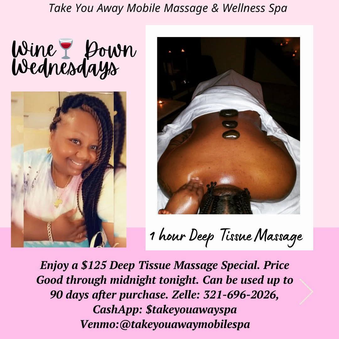 TakeUAwaySpa's tweet photo. It's Wine Down Wednesday 🍷💆🏿‍♀️✨️✨️
Book Now ✨️ 
https://t.co/gMwKZfL8J5 https://t.co/xsxtaBPoWL