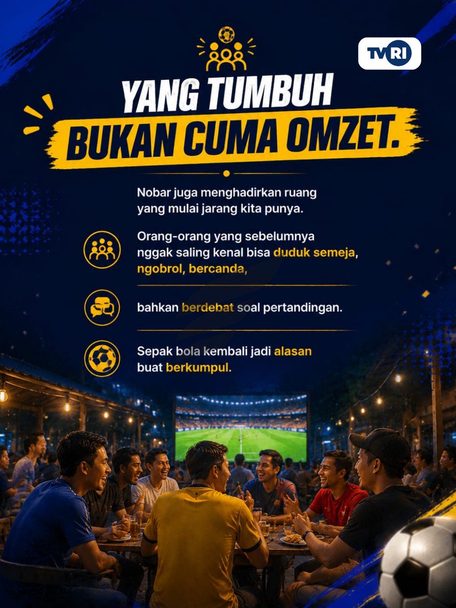 zonaindoupdate's tweet photo. Kadang yang paling berkesan dari Piala Dunia bukan cuma golnya. Tapi momen ketika satu pertandingan bisa mempertemukan banyak orang dan menghidupkan suasana di sekitar kita. 🙌⚽ https://t.co/nHaLlzWwoI