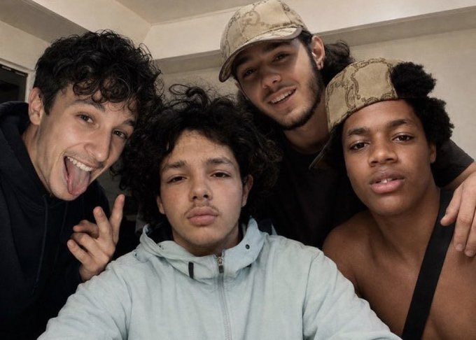 BasilTheGreat's tweet photo. 🚨NEWS: It has been revealed that these are the four migrant monsters who ambushed and beat 17 year old Louis to death in Narbonne, France

The victims mother has called for "War" in response and mass protests are expected to happen this weekend https://t.co/6eD8ba1QDZ
