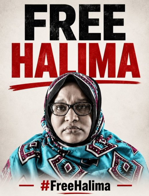 Kimuzi_'s tweet photo. The message is clear.

#FreeHalima https://t.co/qqMFfjbnFe