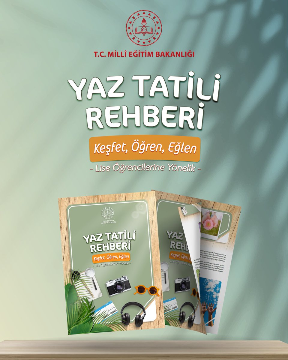 Ordu_MEM's tweet photo. 📖 Ortaöğretim Öğrencileri İçin “Keşfet, Öğren, Eğlen” Anlayışıyla Hazırlanan “Yaz Tatili Rehberi” Yayımlandı 📚

Lise öğrencilerinin yaz tatilini dinlenme, öğrenme ve kişisel gelişim açısından daha verimli değerlendirmelerine yönelik hazırlanan “Yaz Tatili Rehberi”yle;

📌 Öğrencilerin yaz dönemini kendilerini tanıdıkları, yeni deneyimler kazandıkları, ilgi alanlarını keşfettikleri ve yeni eğitim öğretim yılına hazırlandıkları bütüncül bir gelişim dönemi olarak değerlendirmeleri amaçlanıyor.

📌 “Doğayla bağ kurma, aile büyüklerinden hikâye dinleme, meslek araştırması yapma, dijital alışkanlıkları gözden geçirme, tamir becerileri geliştirme ve birlikte üretme” gibi etkinliklerle öğrencilerin yaz tatilini daha verimli ve üretken geçirmelerine olanak sunuluyor. 

👉🏻 https://t.co/GKqX4xF82I

#eğitimkentiORDU
#Ordu

@tcmeb @Yusuf__Tekin @TCOrduValiligi @mhilmiguler @mfvargeloglu