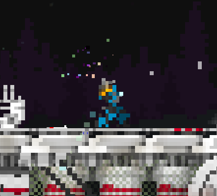 GalactechJP's tweet photo. 上部装甲開いてよくわからない謎の粒子を吸い込んで溜めてジャンプしたりコマンド技を使ったりする感じにしてみようと。

ほら、バイタルな内部に直結してそうな部分に向かって光が集まってくるのは浪漫じゃん？ https://t.co/UON5gfyBCy