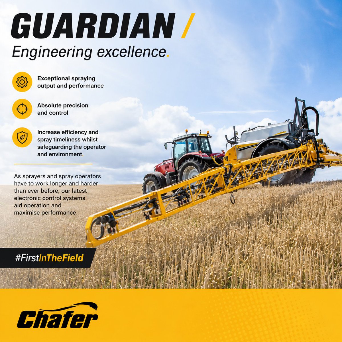 nexuschafer's tweet photo. The Guardian trailed #cropsprayer is engineered to offer excellent spraying output and performance, combined with absolute precision and control. Each machine is packed with innovative features and systems. Look around the machine here: https://t.co/oNoAnDffRI #crops #farming https://t.co/XNgK2wjGrG