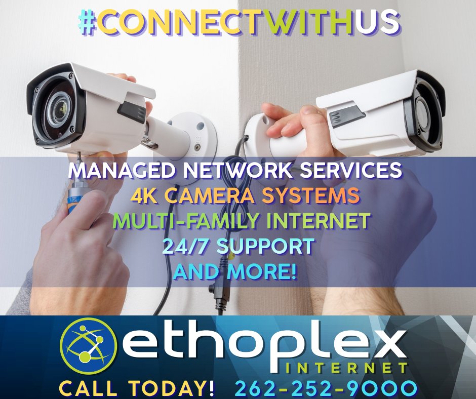 ethoplex's tweet photo. It's #WiFiWednesday — time to #ConnectWithUs! 📡🔧#EthoplexInternet has you covered with professional, reliable services:

✅ #ManagedNetworkServices
✅ #4KCameraSystems
✅ #MultiFamilyInternet
✅ #247LocalSupport
...and more!

📞 262-252-9000 | 📧 sales@ethoplex.com https://t.co/KRHzG0ehBN