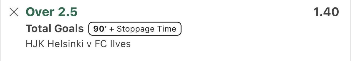 TotalGoal79's tweet photo. 📝 Over 2.5 Goals  ⚽️⚽️⚽️

📅  Wednesday 

⏰ 17:00 

🌍 Finland 🇫🇮 

🏦  1.40 

❤️ Please Retweet  👊

#inplay #bet365 #prematch #goals #williamhill #cornertips https://t.co/79liKlz9T1