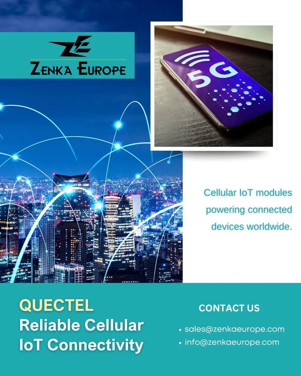 ZenkaEurope's tweet photo. πΆπ Connecting the world, one device at a time.
Quectel Cellular IoT Modules deliver reliable, secure, and seamless connectivity for smart devices across industries. π‘βοΈ
#Quectel #CellularIoT #IoTModules #SmartConnectivity #WirelessCommunication #SmartDevices #IndustrialIoT https://t.co/XzGMInSAi6