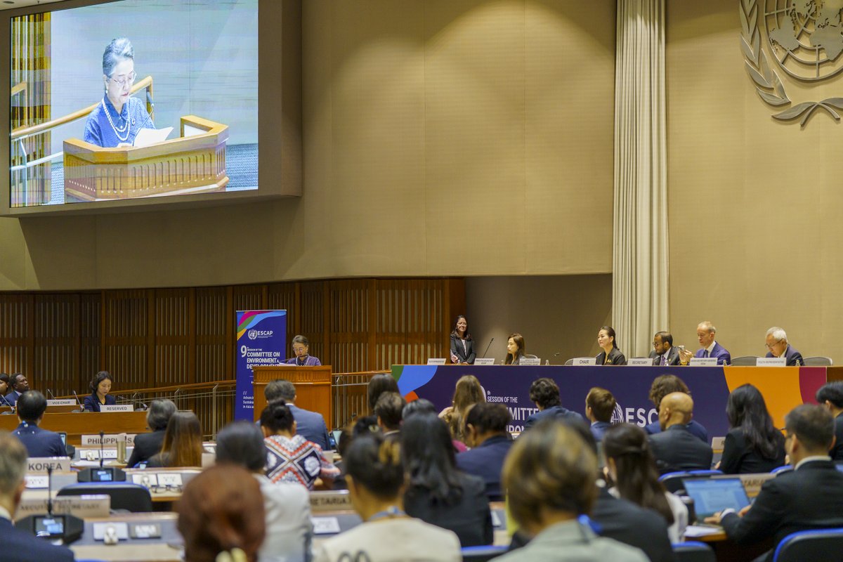 UN_Armida's tweet photo. At #EnvCom9, I called for stronger synergies &amp; deeper regional cooperation to address the triple planetary crisis.

Fragmented responses cannot keep pace with interconnected challenges. Together, we can build a more resilient, inclusive &amp; sustainable future for #AsiaPacific. https://t.co/aiavhmKHrV