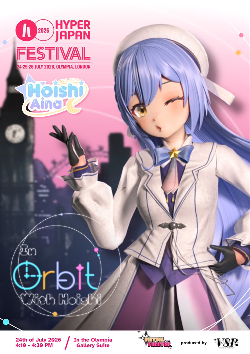 hoishiaina's tweet photo. [📣 𝔸𝕟𝕟𝕠𝕦𝕟𝕔𝕖𝕞𝕖𝕟𝕥! ✨]

Coming this 24th of July 2026…

I will be performing my 3D Live 「In Orbit with Hoishi」@HYPERJAPANevent in London!!

It’ll be my first time doing a concert in the UK and I can’t express how excited I am!

Hope to see you there Starlings ✨💜 https://t.co/edQF70wEDx
