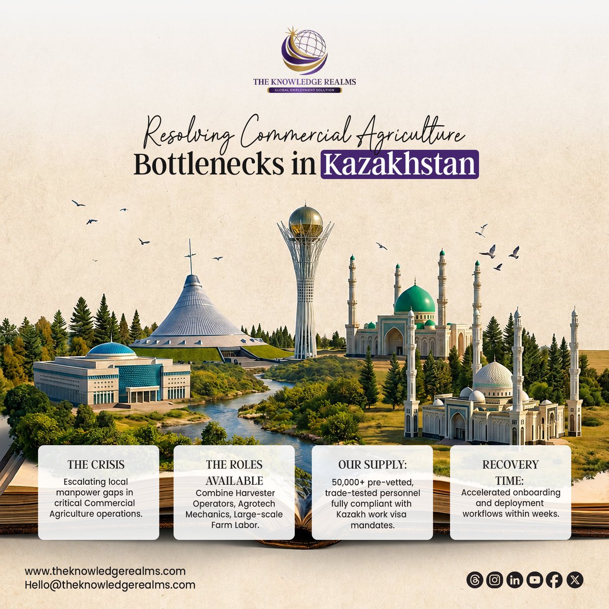 KnowledgeRealms's tweet photo. Are project schedules falling behind in Kazakhstan due to Construction &amp; Infrastructure workforce shortages? 🇰🇿 Knowledge Realms (Pvt) Ltd supplies skilled &amp; non-skilled Pakistani personnel, including Structural Welders, Masons, Crane Operators &amp; Civil Foremen. #Kazakhstan https://t.co/Ld9pVCUo05