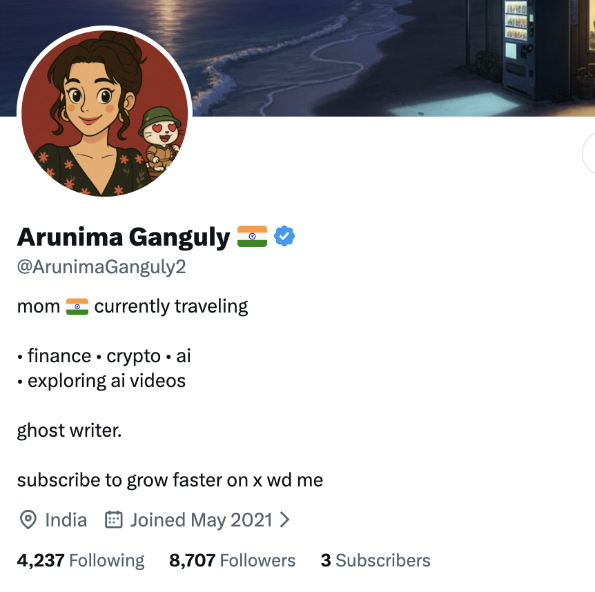 ArunimaGanguly2's tweet photo. I am starting the month of july with

- 8707 followers
- 3 subscribers
- 4237 following

i am manifesting 10,000 followers on x by the end of july.

i'll be back here on july 31st to check whether i achieved it.

what are you manifesting this month? https://t.co/uj5gdwwYKf