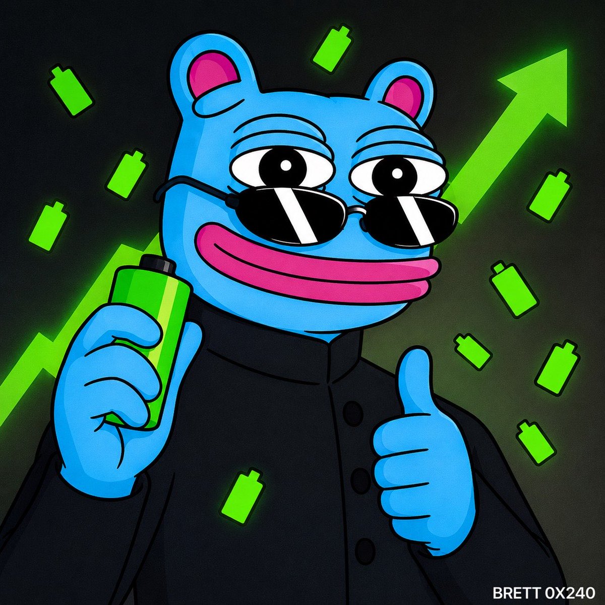 thewealthlover's tweet photo. Charged up. Locked in. Ready for the next leg up. 🔋📈

#Brett ON ETH #0X240 hits different!

@brettether to the moon 🌙 🚀 https://t.co/wUTMaEzK4H