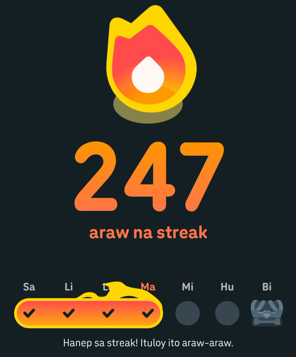 hayanaman's tweet photo. [6.30]

247 day streak Duolingo

#duolingo https://t.co/0LbXnNxAz7