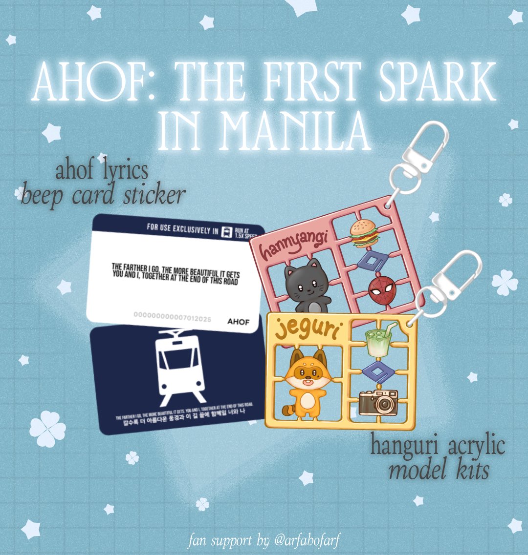 arfahofarf's tweet photo. 2026 ahof first tour: 
#THE_FIRST_SPARK_IN_MANILA
— fan support by @arfahofarf (ʘ‿ʘ✿)

⌗ day 2
⌗ 1:1, very limited qty 
⌗ like / rt, show post to claim
⌗ time &amp; loc: tba

model kit art by @riri_2_8 
card sticker design by @krizzyeollie 

#AHOF #아홉 https://t.co/cbYau9Nhf1
