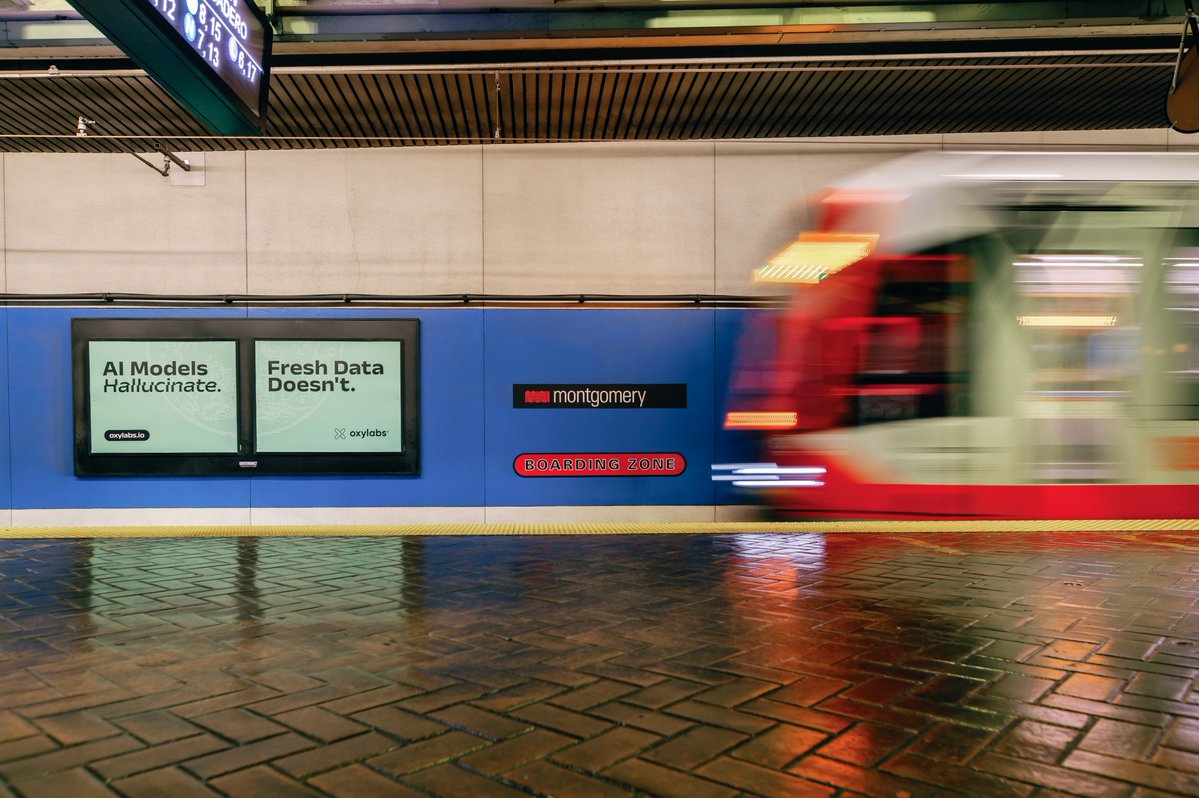 Oxylabs_io's tweet photo. Taking over San Francisco 🇺🇸

Stale data breaks reliability. To build dependable agents & enterprise LLMs, static training data isn't enough.

Oxylabs provides the grounding infrastructure to deliver fresh, verifiable web data on every call - turning unpredictable model responses into traceable, evidence-backed answers ⚡

If you're in SF for the @aiDotEngineer  World’s Fair this week, meet our team at Moscone West, Booth L-G7 through July 2nd.