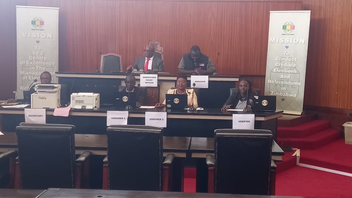 ZECzim's tweet photo. Nominations for Ward 21 of Mazowe RDC, Ward 12 of Mudzi RDC,Ward 3 of Mutare Municipality and Wards 9, 10 and 11 of Victoria Falls Municipality by-elections have commenced today 01 July 2026 at 1000hrs and will run up to 1600hrs. https://t.co/392gl33dhl