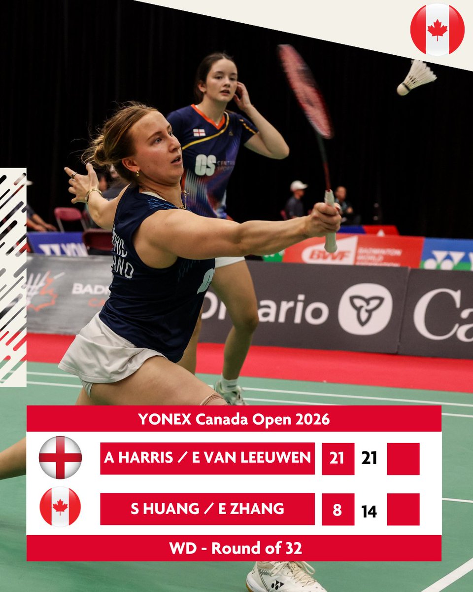 BadmintonEnglnd's tweet photo. Canada Open Day 1 Results🔥

A strong start in the Women's Doubles as Abby &amp; Estelle and Sian &amp; Lizzie beat Canadian opposition to progress into the R16🤩

Good luck team!

#BElite #CanadaOpen

📸 @badmintonphoto https://t.co/lUMDIMBCyn