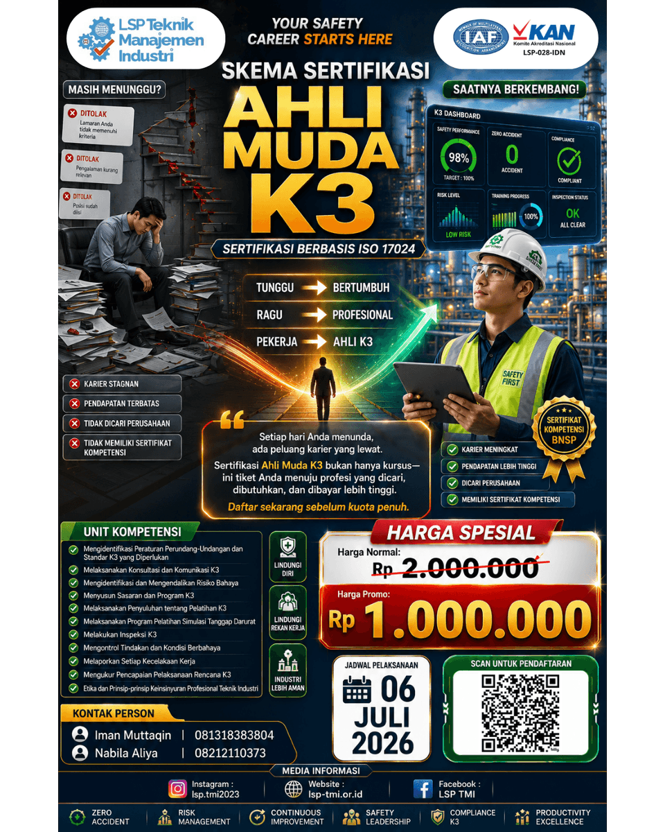 LspTmi's tweet photo. Karier stagnan karena belum memiliki sertifikat kompetensi?

❌ Sulit bersaing saat melamar kerja
❌ Belum memiliki nilai tambah di mata perusahaan
❌ Peluang karier terbatas https://t.co/iuIRhe336S