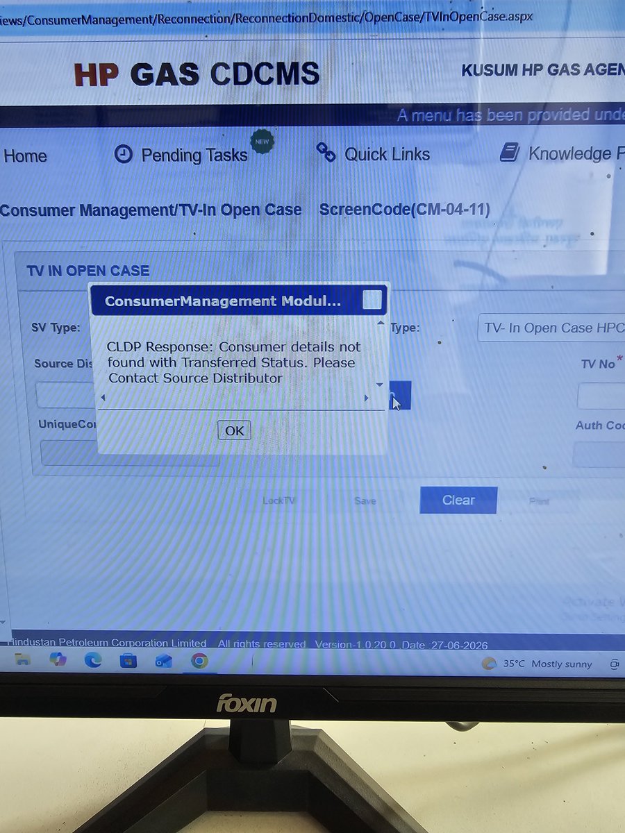 Rajeevkumarhisu's tweet photo. My daughter taking tv out from Kusum hp gas agency hisua to Bengaluru 25/05/2026 but till date star gas Bengaluru not to able to give reconnection @HardeepSPuri @hindustan petroleum corporation ltd @PMOIndia 9431094886 https://t.co/5cpUVo72Od