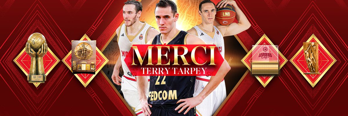 ASMonaco_Basket's tweet photo. Merci Terry ❤️🤍

🫡 Après trois saisons, cinq titres et un nombre incalculable d'efforts décisifs si précieux, Terry Tarpey quitte le Rocher pour un nouveau défi.

Tu seras toujours chez toi à Monaco, thank you for everything TT 👏

#RocaTeam #DagheMunegu https://t.co/ztaITDU8cj
