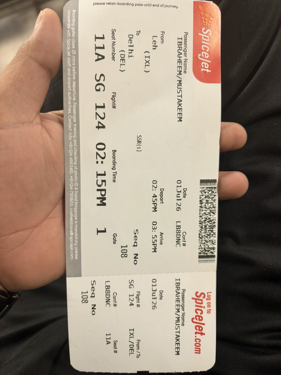 Mustake04703779's tweet photo. @flyspicejet Flight SG124 was delayed from 12:35 PM to 2:45 PM. Today is my birthday, and because of this delay I missed my urgent work in Delhi. My friends’ birthday surprise and all arrangements were ruined. Very disappointing. #FlightDelay https://t.co/5HA5xlRXYE