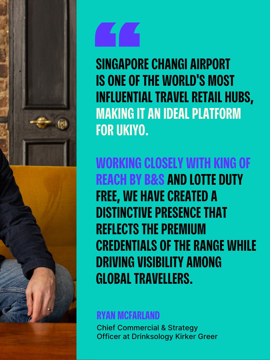 KingofReach_'s tweet photo. The world's busiest travel hubs deserve brands that stand out.

Proud to see Ukiyo making its mark at Singapore Changi Airport through the power of partnership with Drinksology Kirker Greer and Lotte Duty Free.

Turning global ambition into retail reality. That's what we do.

Read the full story: https://t.co/4wZklfXtE7

#KingofReach #TravelRetail #DutyFree #GlobalDistribution #BrandActivation #WeMakeItPossible