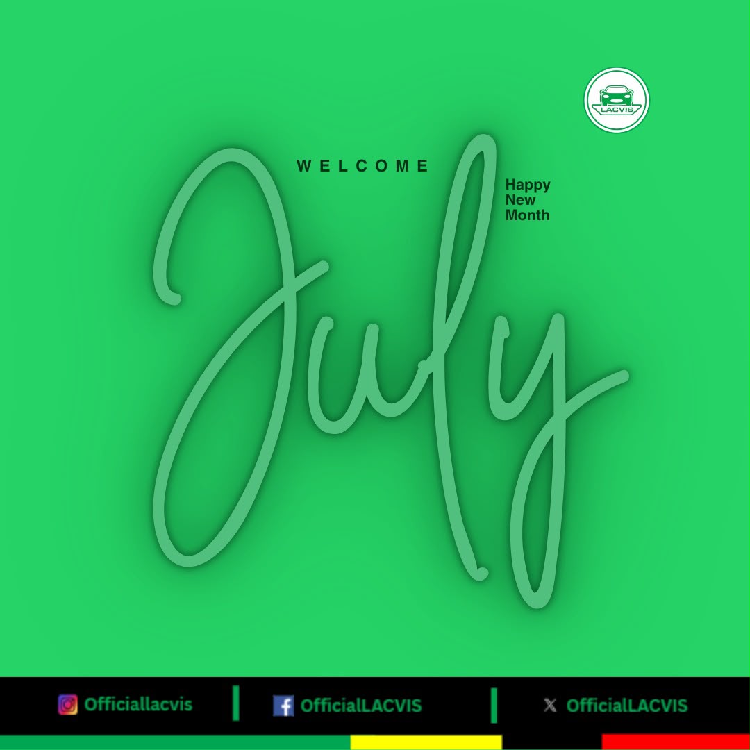 OfficialLACVIS's tweet photo. Hello July!
May this month bring you safety, success, and endless opportunities on every journey.
Happy New Month!
#HelloJuly
#NewMonthNewBlessings
#LACVIS
#VehicleSafety
#Automaintenance https://t.co/gT4kABppRK