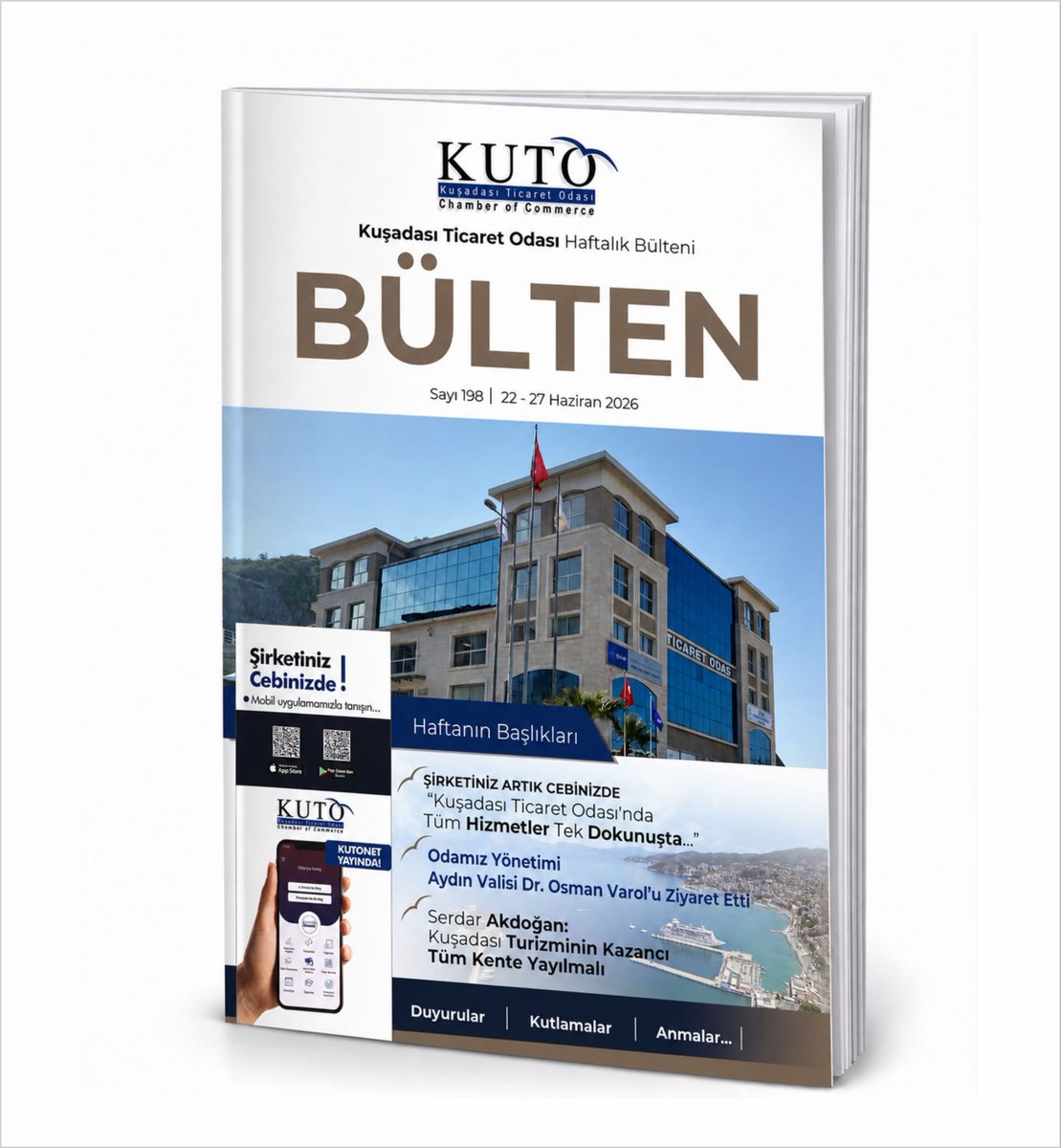 KusadasiTO's tweet photo. Odamız 22-27 HAZİRAN 2026 Bülteni yayınlanmıştır. Dijital olarak yayınlanan bültenimize web sitemizin (https://t.co/Ea8kyLGQfI) Yayınlarımız bölümünden ve aşağıdaki linkten ulaşabilirsiniz.
https://t.co/sVyILnxsWZ https://t.co/h4fAzGwFFT