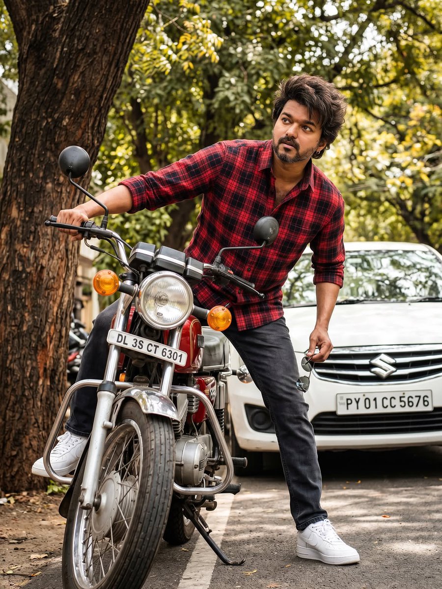 Who is cool in red & black checks? ️🖤 🖤 Ajith – Classy aura ️ Vijay ...