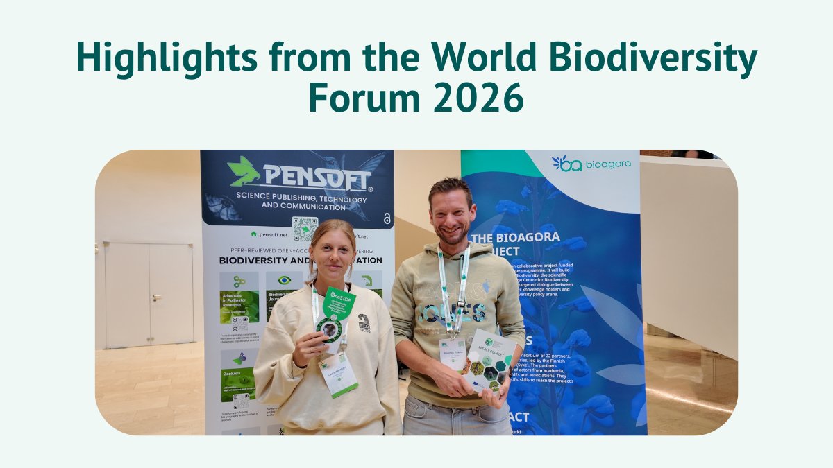 BCubedProject's tweet photo. At the #WBF2026, @mtrekels  presented #data #cubes. We also got mentioned in2⃣presentations by Alexandra Korcheva (@pensoft) on FAIR policies and science communication 🔎🌿
Our legacy booklet and policy briefs were displayed at a shared booth too📚
More: https://t.co/2hZ8xVLuFS https://t.co/BxtrQ6usXR