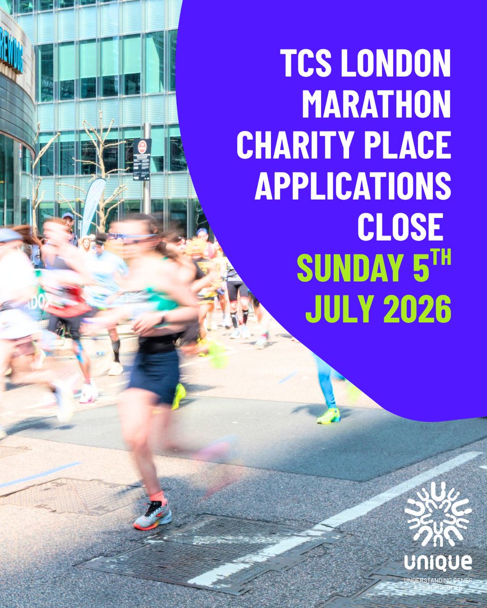 Unique_charity's tweet photo. A reminder that applications to get a place in the TCS London Marathon 2027 for #TeamUnique close on Sunday 5th July 2026. Download the application here: https://t.co/dg6rTMS3TF

GOOD LUCK! 🏃‍➡️🏃‍♀️‍➡️🏃‍♂️‍➡️ https://t.co/rNbKgg4ewL