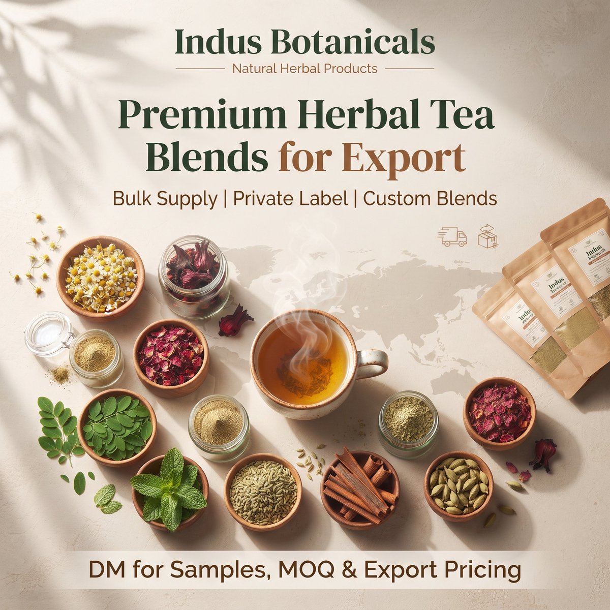 indusbotanicals's tweet photo. 🌿 Premium Herbal Tea Blends &amp; Botanical Ingredients for Export
Our product range includes:
🍵 Herbal Tea Blends
🌺 Hibiscus, Rose &amp; Chamomile Flowers
🌿 Moringa, Mint &amp; Mixed Herbal Powders
✨ Beauty, Calm, Digestive &amp; Daily Wellness Blends
📦 Bulk Supply | Private Label https://t.co/R9hyKfI1tf
