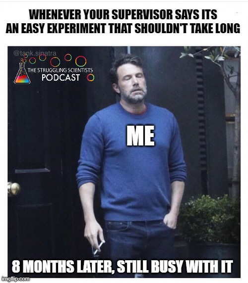TheStrugglingS4's tweet photo. Its almost like they cursed the experiment when they said it would be easy 😅 https://t.co/2uok2bad1i
