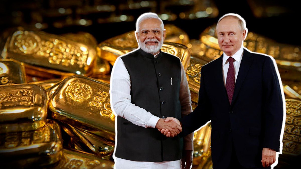 Sputnik_India's tweet photo. 🚨🇮🇳🇷🇺 India doubles imports of Russian gold  

India has bought nearly $5.6M worth of Russian gold — up from just $3.1 million the year before: Sputnik's analysis of Indian Commerce and Industry Ministry data.  

Indian firms are also snapping up Russian silver, with purchases nearly TRIPLING to $411,000 in the same period.