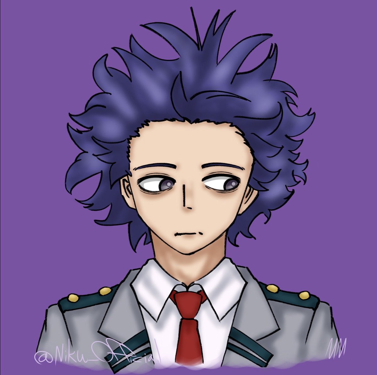 Niku1181099's tweet photo. Day182! Started the back half of 2026 of drawing a fictional character whose birthday is today! So happy birthday to.. Hitoshi Shinso! #originalart #digitalart #HitoshiShinso #myheroacademia #day182 https://t.co/j4DFybteOY