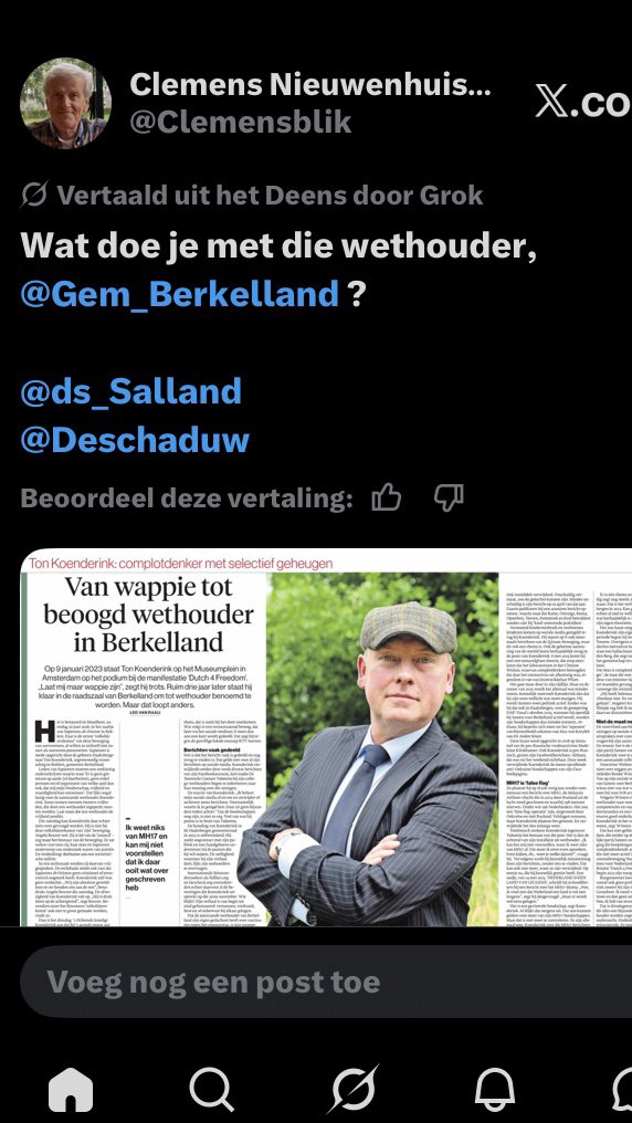 Clemensblik's tweet photo. Als @grok zich met vertaling gaat bemoeien, krijg je zoiets!
Is Deens een Nedersaksische taal? https://t.co/l5nOtsJ1jC