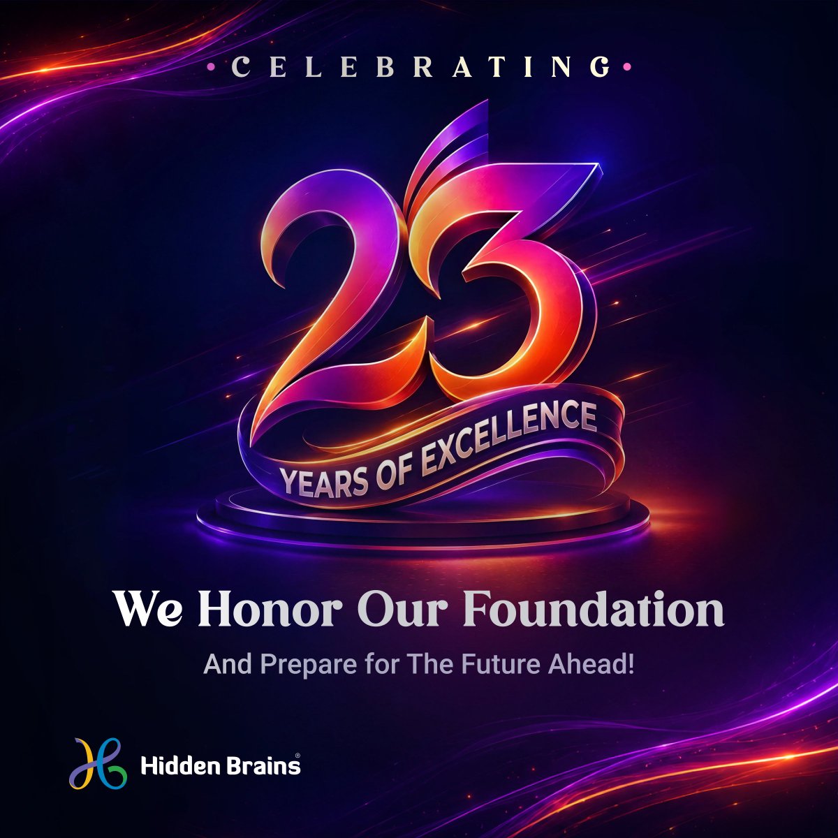 HiddenBrains's tweet photo. 23 years. Countless milestones. One unwavering vision.
Every challenge made us stronger. Every partnership made us better. Every innovation pushed us forward.
Today, we celebrate the journey that shaped us and the future we’re ready to build. Here’s to the next chapter.
#HiddenBrains #23Years #Innovation #Technology #DigitalTransformation #AI #SoftwareDevelopment  #FutureReady
