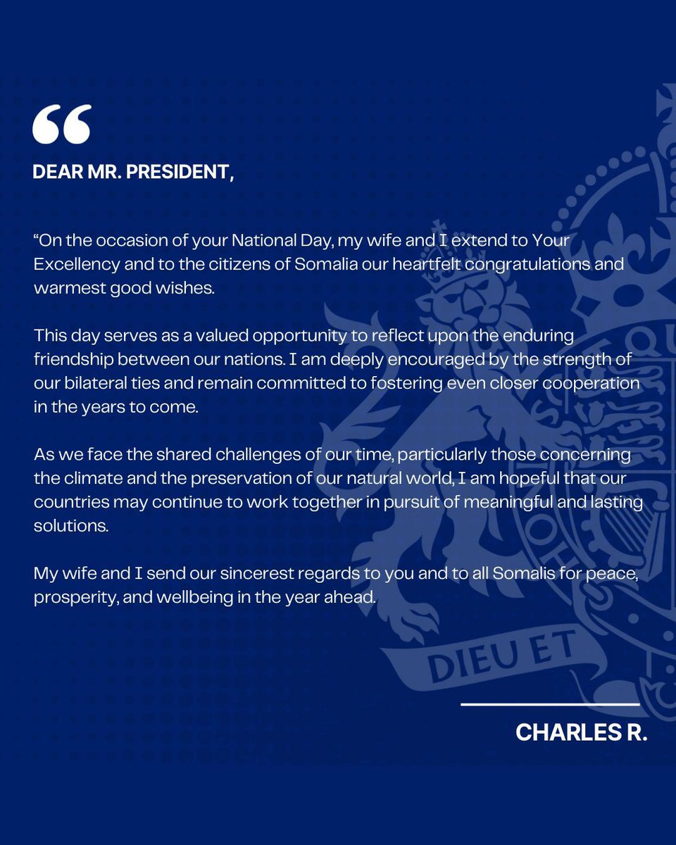 dhoorebbc's tweet photo. #UK congratulates #Somalia on the occasion of the 66th anniversary of National Independence Day. https://t.co/C3yUjzDBwx