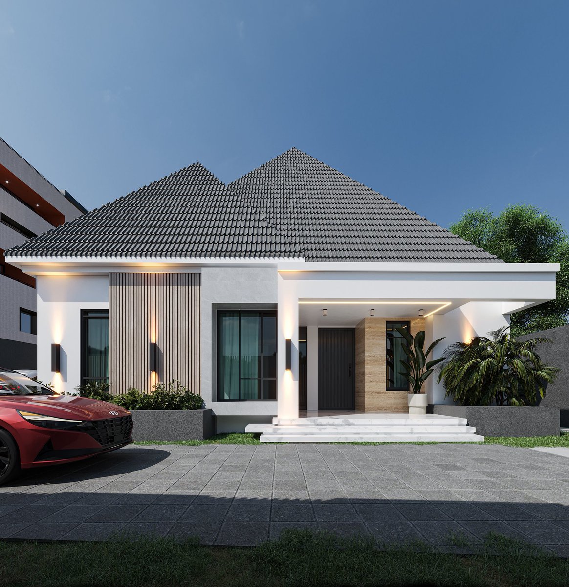 debayor678's tweet photo. Project: 4 bedroom bungalow. 

Plot size: 548.67sqm 

Software: Revit architecture, 3dsmax and Corona renderer https://t.co/2NicBt0KMG